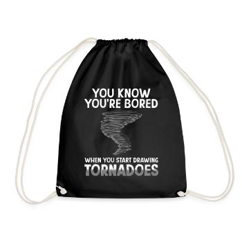 Drôle Science Humour Nerd Geek Tornade - Sac de sport léger - noir - Devant