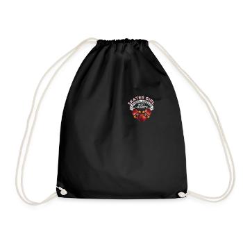 Skateboarder Skater Girl Women Sk8er Skateboard - Drawstring Bag - black - Front