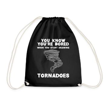 Drôle Science Humour Nerd Geek Tornade - Sac de sport léger - noir - Devant