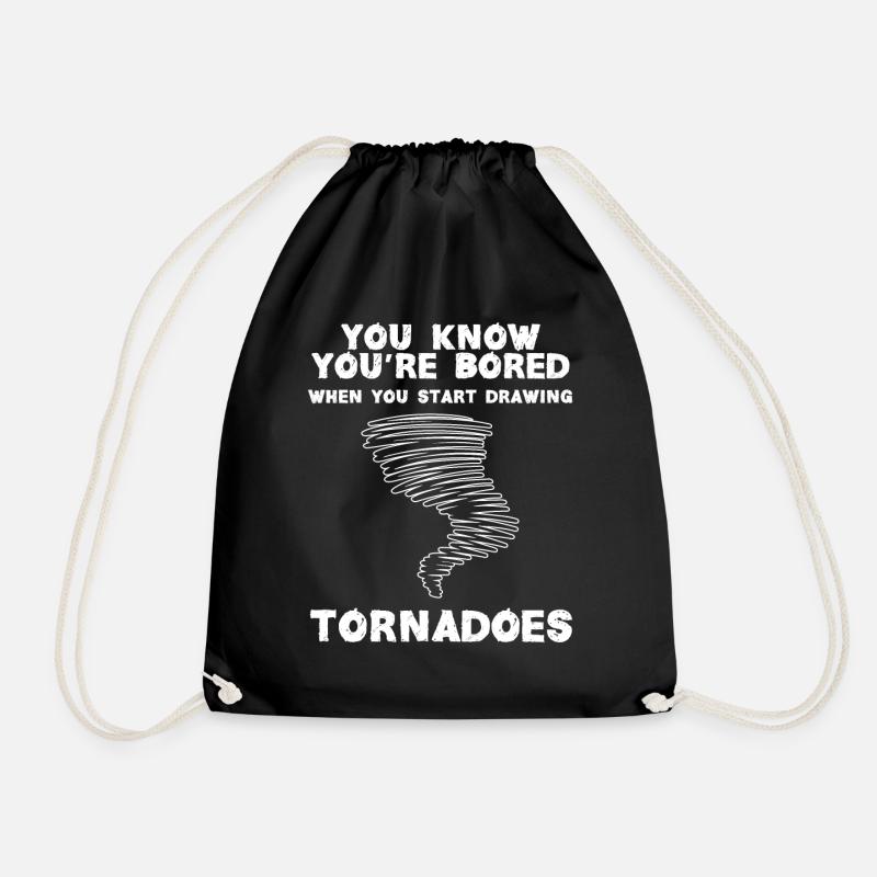Funny Science Humor Nerd Geek Tornado - Turnbeutel - Schwarz