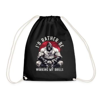 Je préfère travailler mes exercices BJJ Jiu Jitsu - Sac de sport léger - noir - Devant