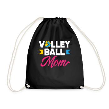 Volleyball Mama Stolz Und Leidenschaft - Turnbeutel - Schwarz - Vorne