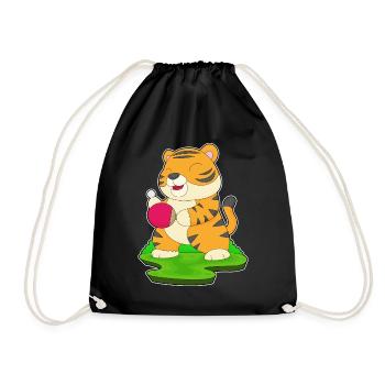 Tiger Tischtennis Tischtennisschläger - Turnbeutel - Schwarz - Vorne