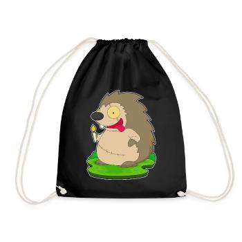 Hedgehog Halloween Zombie - Drawstring Bag - black - Front
