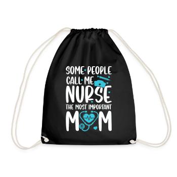 Some people call me nurse the most important call - Drawstring Bag - black - Front