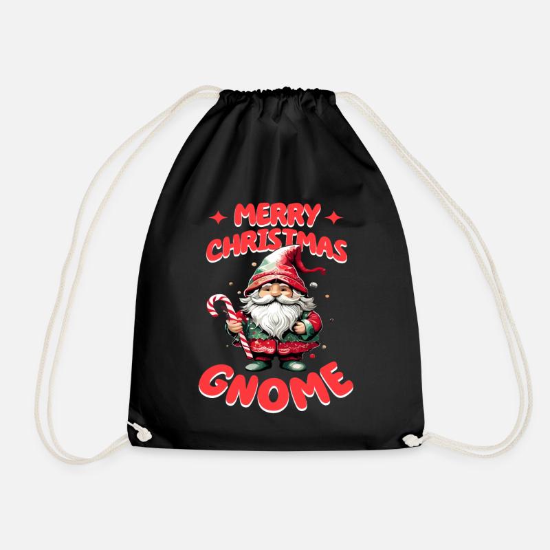 Merry Christmas Gnome - Turnbeutel - Schwarz
