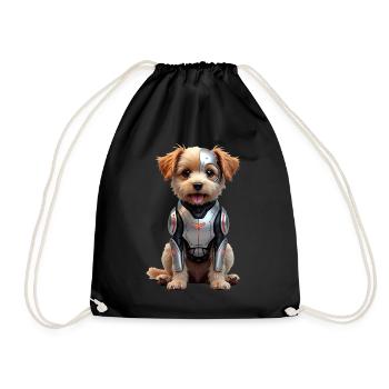 Drôle Robot Chien Cyborg Animal AI Chien Robot - Sac de sport léger - noir - Devant