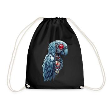 Drôle Robot Art Perroquet Cyborg Oiseau Perroquet - Sac de sport léger - noir - Devant
