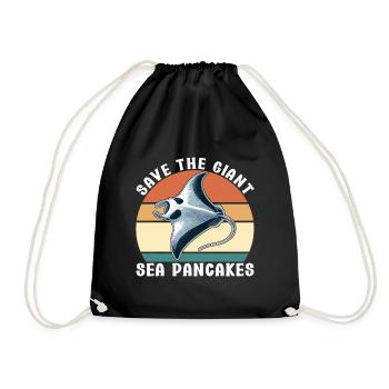Manta Rays Great Manta Sea Creatures - Drawstring Bag - black - Front