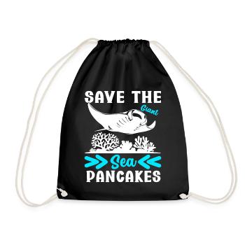 Manta Rays Great Manta Sea Creatures - Drawstring Bag - black - Front