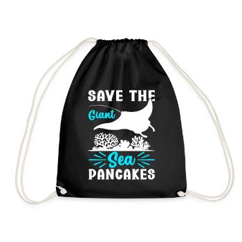 Manta Rays Great Manta Sea Creatures - Drawstring Bag - black - Front
