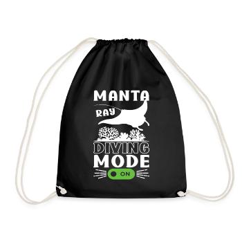 Manta Rays Great Manta Sea Creatures - Drawstring Bag - black - Front