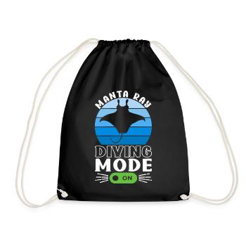 Manta Rays Great Manta Sea Creatures - Drawstring Bag - black - Front