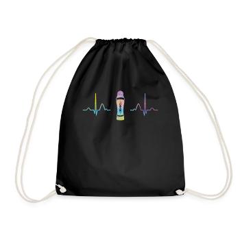 Bingo Dauber Heartbeat Ekg Bingo - Turnbeutel - Schwarz - Vorne