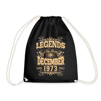 Légende de l’anniversaire de décembre 1973 - Sac de sport léger - noir - Devant