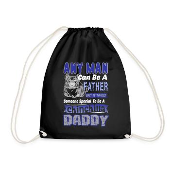 Funny Chinchilla Daddy - Drawstring Bag - black - Front