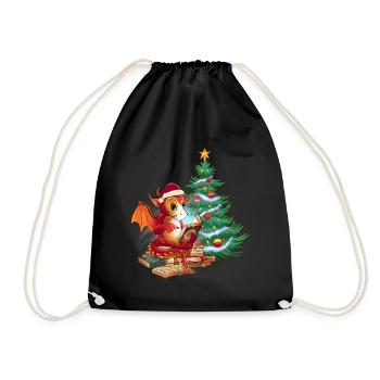 Père Noël Dragon Dragon Enfants - Sac de sport léger - noir - Devant