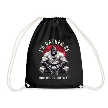 Je préfère rouler sur le tapis BJJ Jiu Jitsu - Sac de sport léger - noir - Devant