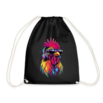 Coq Poulet Papa Poulailler Papa Poulet fermier Poulets - Sac de sport léger - noir - Devant
