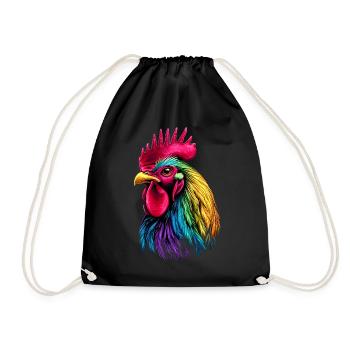 Coq Poulet Papa Poulailler Papa Poulet fermier Poulets - Sac de sport léger - noir - Devant