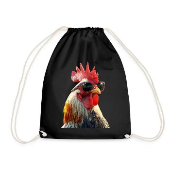 Coq Poulet Papa Poulailler Papa Poulet fermier Poulets - Sac de sport léger - noir - Devant