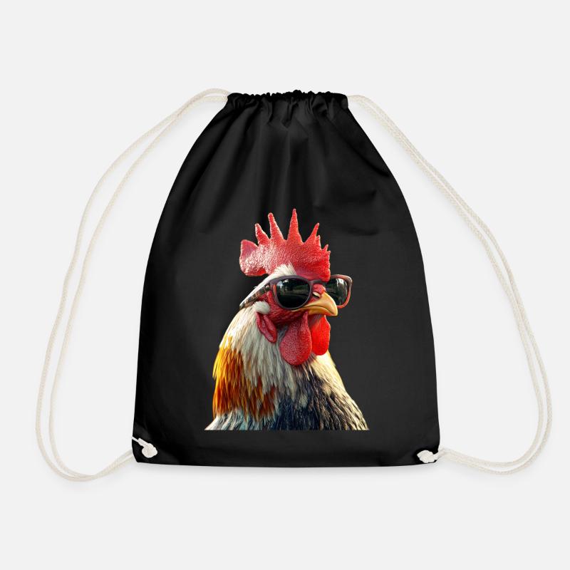 Hahn Chicken Daddy Hühnerstall Dad Landwirt Hühner - Turnbeutel - Schwarz