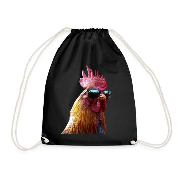 Coq Poulet Papa Poulailler Papa Poulet fermier Poulets - Sac de sport léger - noir - Devant