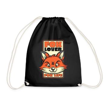 Fuchsliebhaber fürs Leben Caninae Rotfuchs Canidae Fuchs - Turnbeutel - Schwarz - Vorne