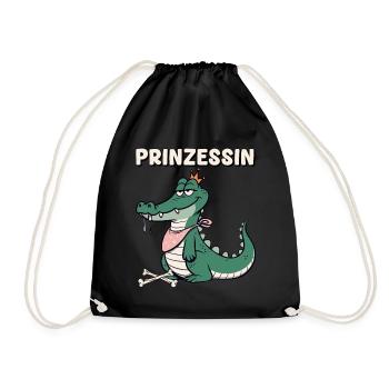 Carnival Princess Crocodile Cologne Alaaf Funny - Drawstring Bag - black - Front