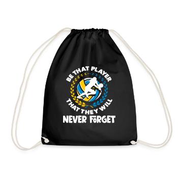 Volleyball is the player you never forget - Drawstring Bag - black - Front