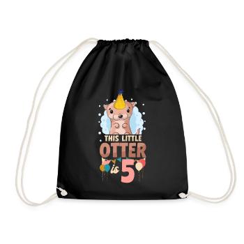 Anniversaire de la loutre Cette petite loutre - Sac de sport léger - noir - Devant