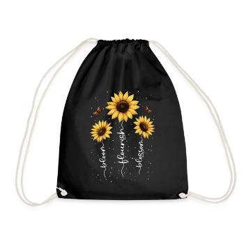 Fleurs d’été Fleur Inspiration Dicton de motivation - Sac de sport léger - noir - Devant