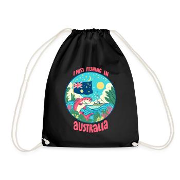 Pêche en Australie - Sac de sport léger - noir - Devant