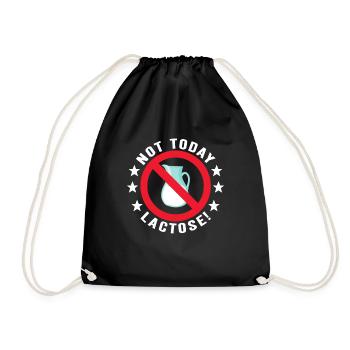 Lactose intolerance Lactose intolerant - Drawstring Bag - black - Front