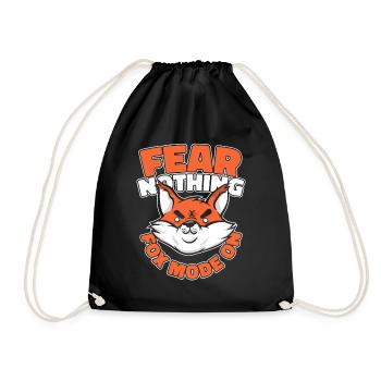 N’ayez peur de rien : mode renard sur les canidés renards roux - Sac de sport léger - noir - Devant