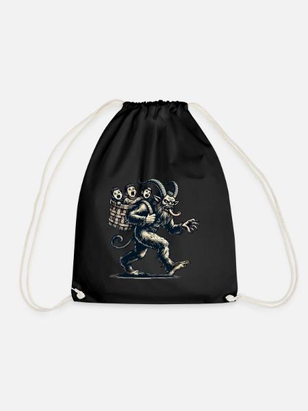 Unartige Kinder Krampus Weihnachtliche Folklore - Turnbeutel - Schwarz