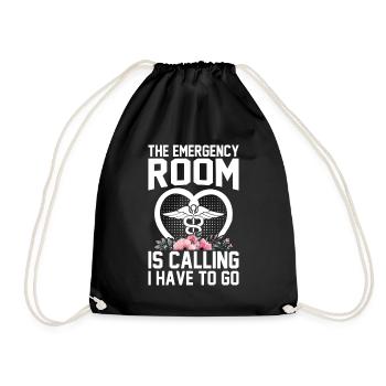 Nurse Life Nursing Hospital Nurse Emergency Nurse - Drawstring Bag - black - Front