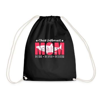 Shark Enthusiast Mom The Idol The Oceanologist - Drawstring Bag - black - Front
