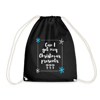 Frecher Weihnachtshumor Weihnachtsgeschenke - Turnbeutel - Schwarz - Vorne