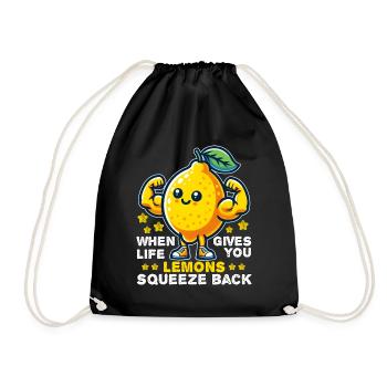 QUAND LA VIE VOUS DONNE DES CITRONS PRESSÉS - Sac de sport léger - noir - Devant
