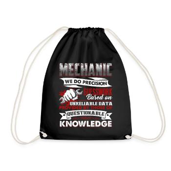 Mechanic Mechanics Do Precision Guess Work - Drawstring Bag - black - Front