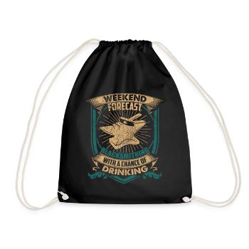 Blacksmith Weekend Forecast Blacksmithing - Drawstring Bag - black - Front