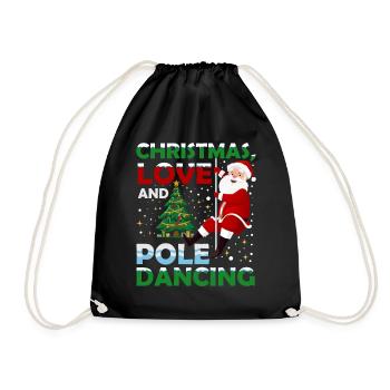 Danseuse de pole, Pole dance, Noël, Amour - Sac de sport léger - noir - Devant