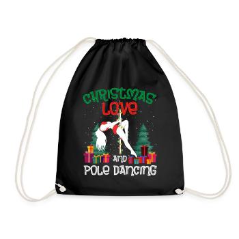 Danseuse de pole, Pole dance, Noël, Amour - Sac de sport léger - noir - Devant