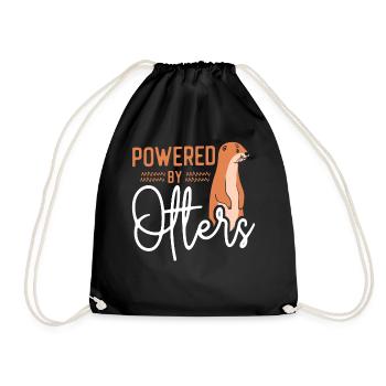 Loutre propulsée par des loutres - Sac de sport léger - noir - Devant