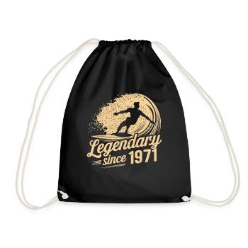 Légendaire depuis 1971 Anniversaire Surfeur - Sac de sport léger - noir - Devant