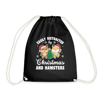 Facilement distrait par Noël et la thésaurisation - Sac de sport léger - noir - Devant
