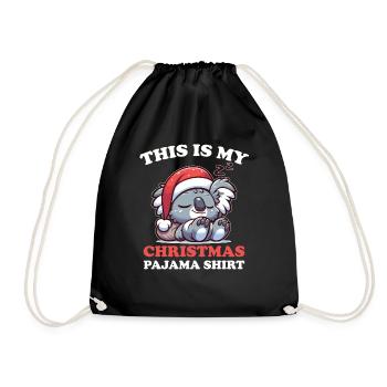 Pyjama de Noël Koala Koalas - Sac de sport léger - noir - Devant