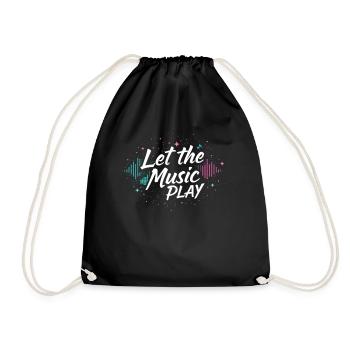 Techno Let The Music Play Techno Techno Musik - Drawstring Bag - black - Front