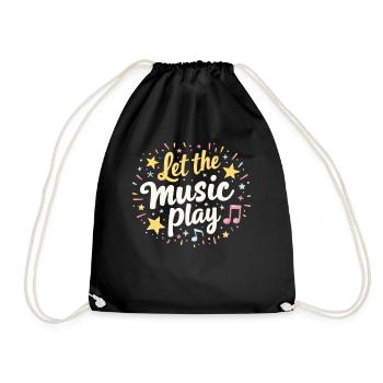 Que la musique joue Stars de la musique et musiciens de partitions - Sac de sport léger - noir - Devant